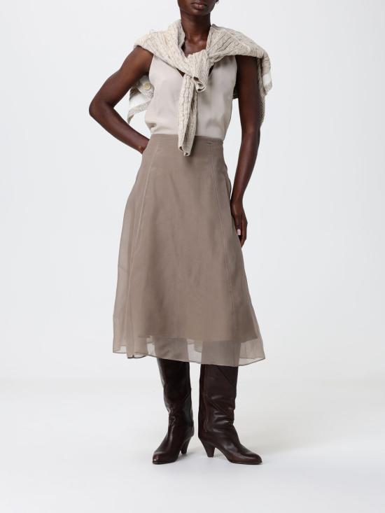 26SS 브루넬로 쿠치넬리 스커트 MF940G3877 C8909 Brown - BRUNELLO CUCINELLI