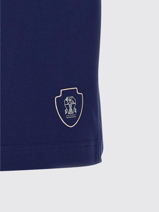 26SS 브루넬로 쿠치넬리 코튼 인터록 버뮤다 팬츠 ML8243390T C7943 Blue - BRUNELLO CUCINELLI