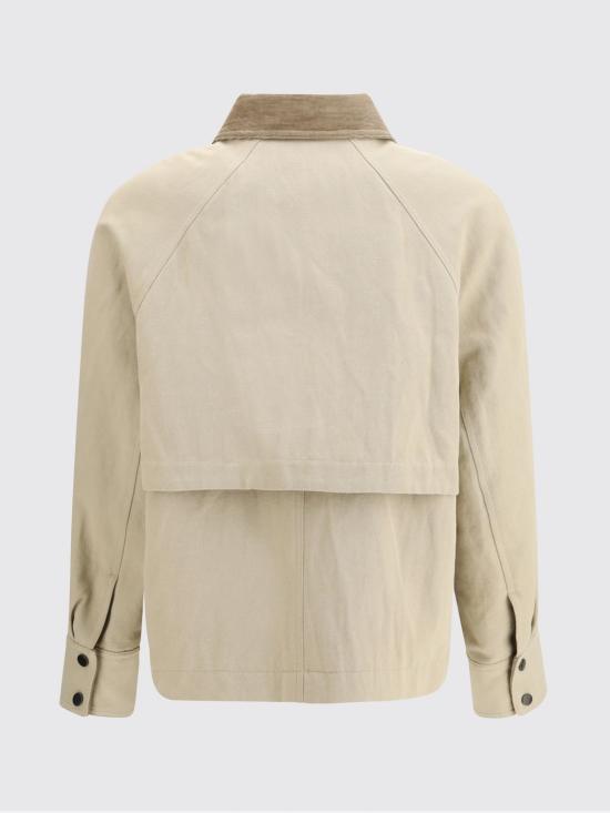 26SS 브루넬로 쿠치넬리 캔버스 아우터 재킷 ML5957769 C8105 Beige - BRUNELLO CUCINELLI