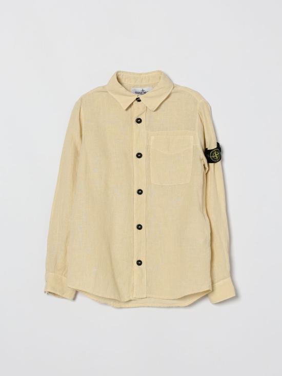 26SS [키즈] 스톤 아일랜드 셔츠 1100003S0145 V0097 Yellow Cream