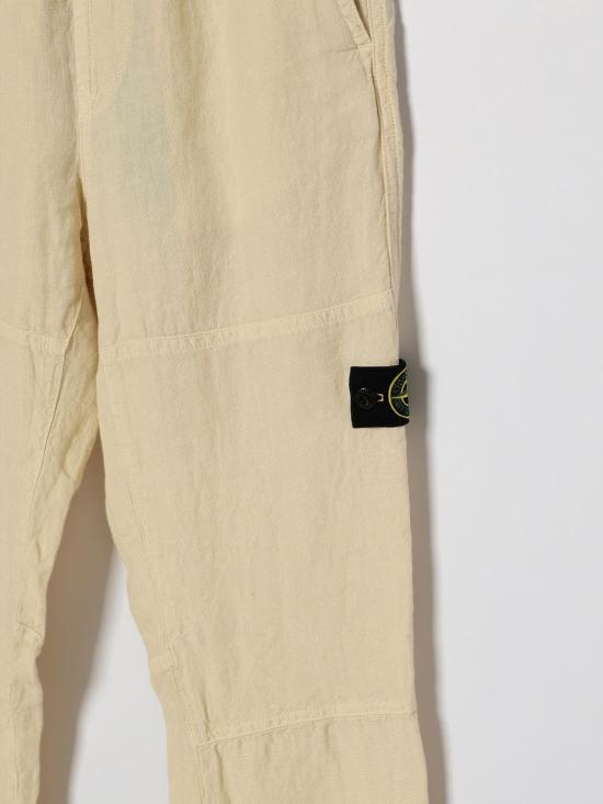 26SS [키즈] 스톤 아일랜드 스트레이트 팬츠 3100001S0145 V0097 Yellow Cream - STONE ISLAND