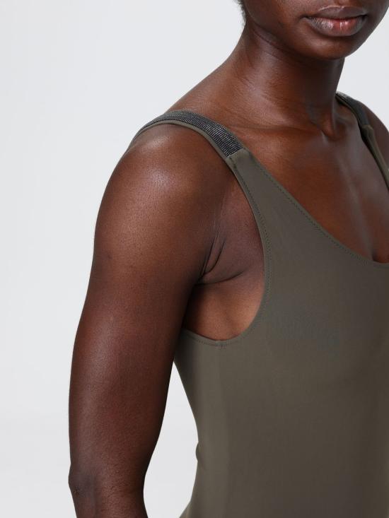 26SS 브루넬로 쿠치넬리 프레셔스 디테일 테크노 저지 베딩 수트 ML902VS699 C375 Green - BRUNELLO CUCINELLI