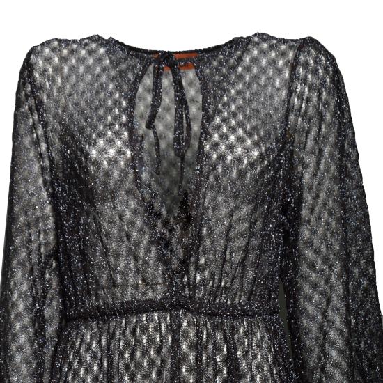 26SS 미소니 롱 원피스 MS26SQ0LBR014D S80EF Marrone scuro - MISSONI