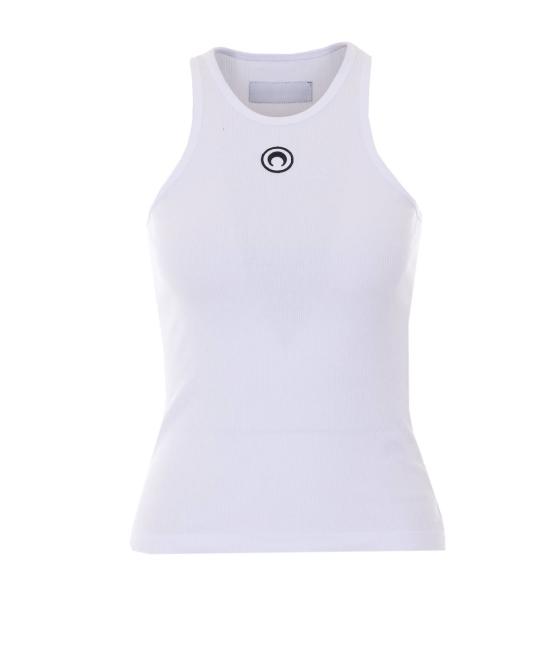  마린세르 민소매 티셔츠 마린 세르 문 로고 탱크탑 화이트