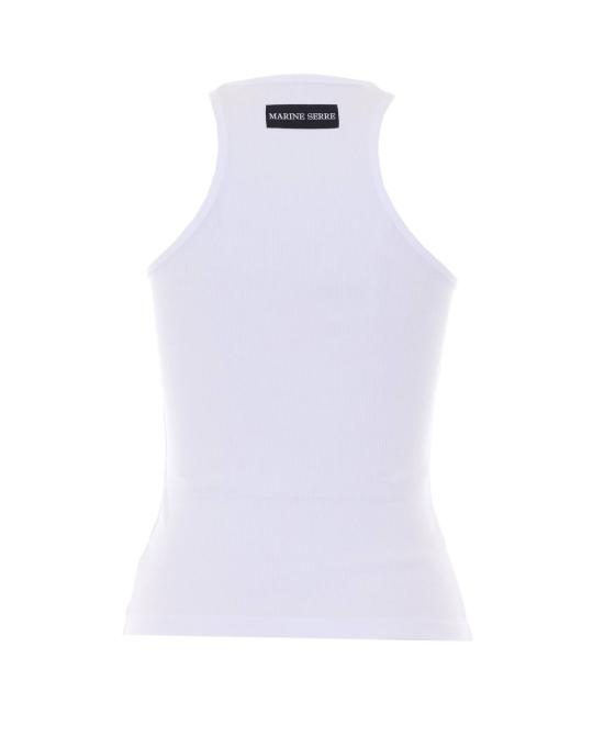  마린세르 민소매 티셔츠 마린 세르 문 로고 탱크탑 화이트 - MARINE SERRE