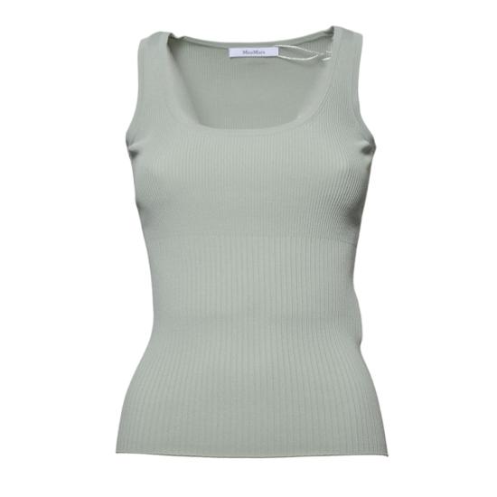 26SS 막스마라 기로 비스코스 탱크 탑 2611361032600 003 Verde menta