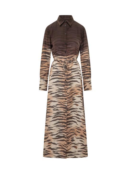 26SS 핑코 롱 원피스 106543A37R ZC8 MULT NERO BEIGE