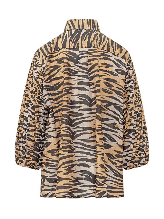 26SS 핑코 셔츠 106576A37Q ZC8 MULT NERO BEIGE - PINKO