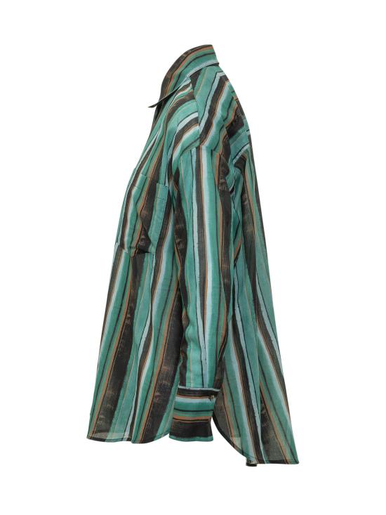 26SS 핑코 셔츠 106990A3CH SD3 MULT VERDE NERO - PINKO