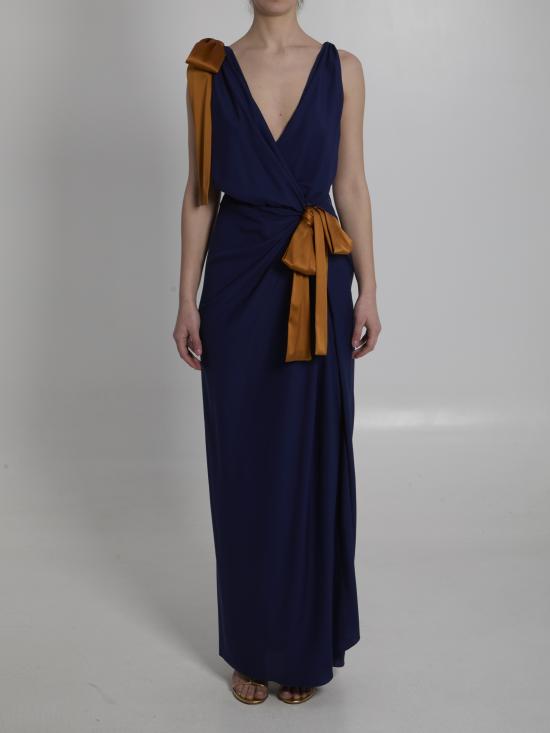 26SS 생로랑 롱 원피스 858262Y1L27 4001 BLUE