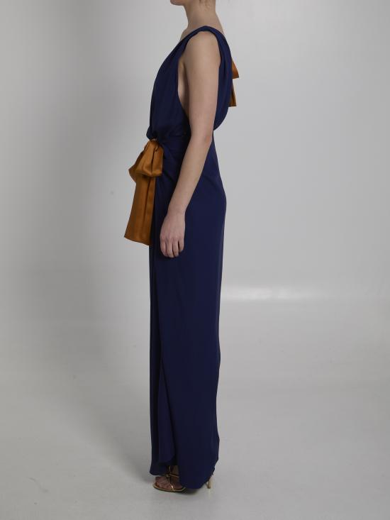 26SS 생로랑 롱 원피스 858262Y1L27 4001 BLUE - SAINT LAURENT