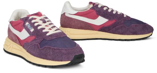 26SS 오트리 릴윈드 로우 나일론 스웨이드 스니커즈 WWLM3T01 purple - AUTRY