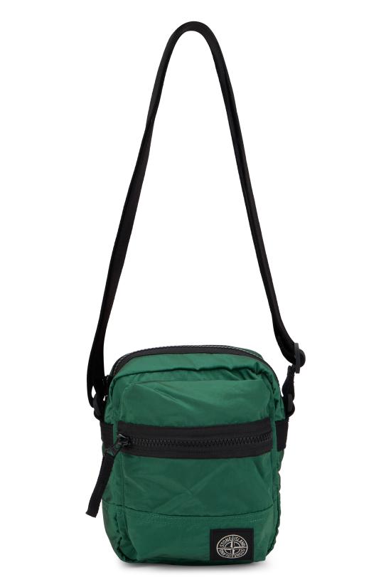  스톤 아일랜드 코티드 나일론 메탈 에코닐 크로스바디백 S159200015S0251V005H green - STONE ISLAND