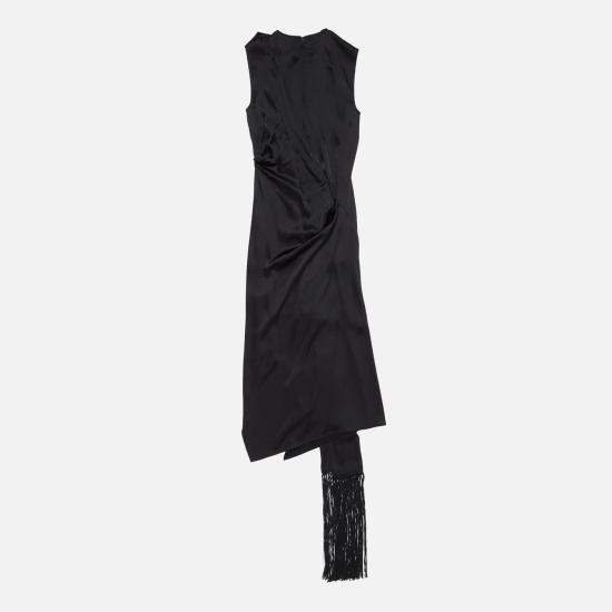 25FW 아크네 스튜디오 미디 원피스 A20845CO 900 BLACK - ACNE STUDIOS