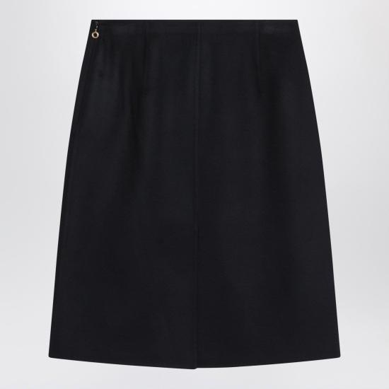 25FW 로로피아나 미디 스커트 FAP0429WS W000 Navy Blue - LORO PIANA