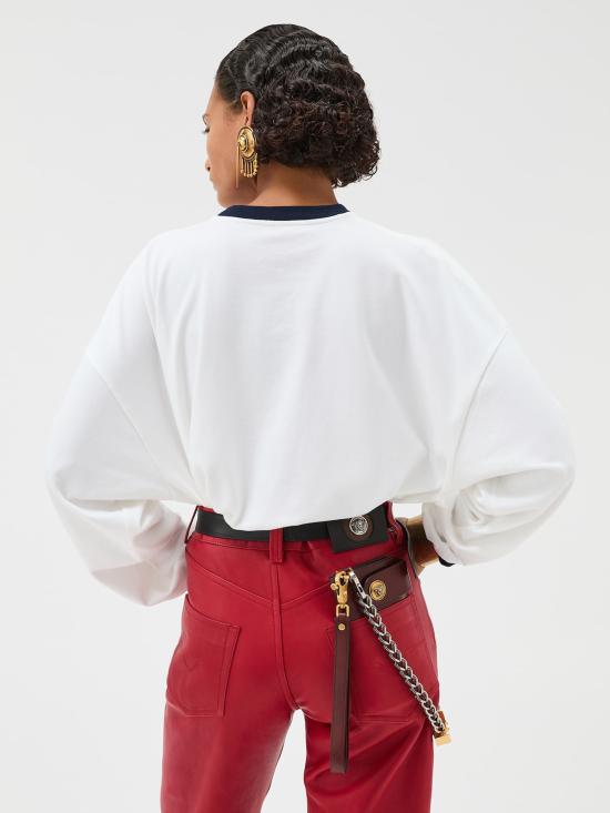 26SS 베르사체 긴팔 티셔츠 10245091A17894 2W5H0 White - VERSACE