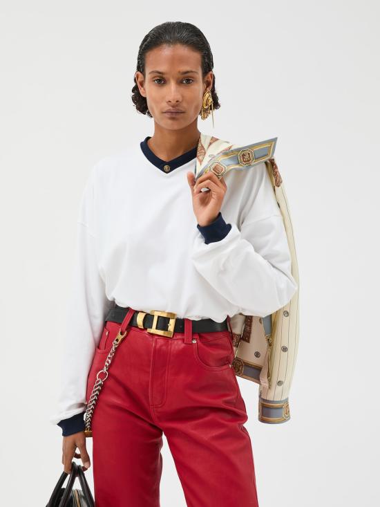 26SS 베르사체 긴팔 티셔츠 10245091A17894 2W5H0 White - VERSACE