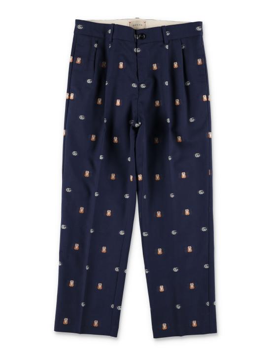 25FW [키즈] 구찌 스트레이트 팬츠 746924XWAX9 4758 Blu