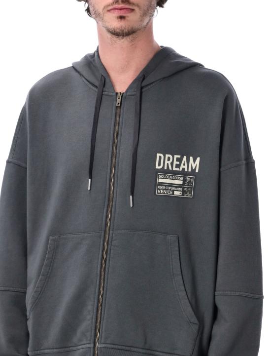 25FW 골든구스 후드 티셔츠 GUP02334P002143 60617 MIX ANTHRACITE - GOLDEN GOOSE