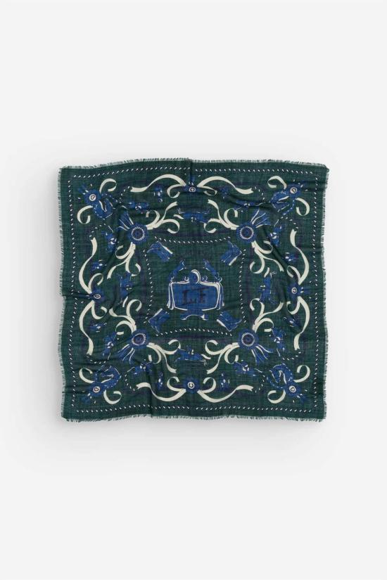  메종 르콩트 플라망 머플러/스카프 Maison Lecomte Flament 점핑 울 실크 블렌드 반다나 스카프