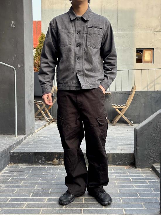  더 엔케이씨 스토어 팬츠 NKC 스토어 파틴 카고  블랙 데님