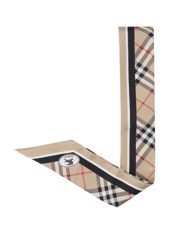 26SS 버버리 스키니 체크 나이트 스탬프 실크 스카프 8114238 A2021