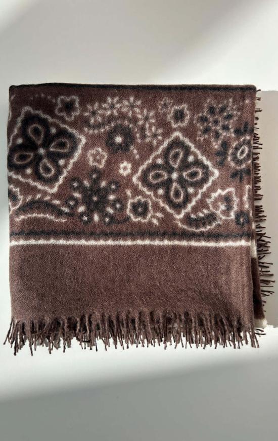  KAS 머플러/스카프 Kas 반다나 캐시미어 스카프 브라운/옐로우 - OTHER BRANDS