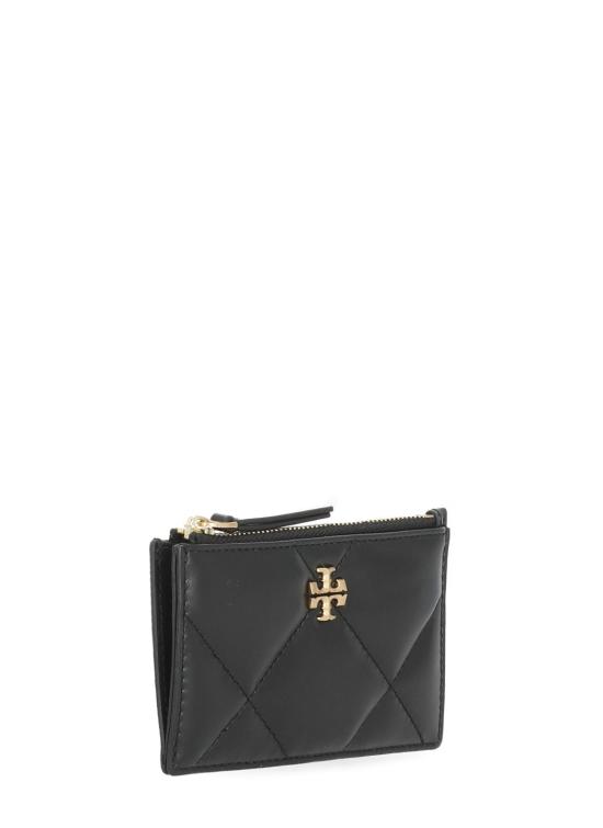 26SS 토리버치 키라 다이아몬드 큉트 집 카드 케이스 158629 001 Black - TORY BURCH