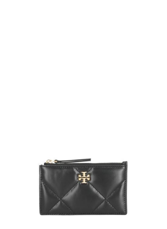 26SS 토리버치 키라 다이아몬드 큉트 집 카드 케이스 158629 001 Black
