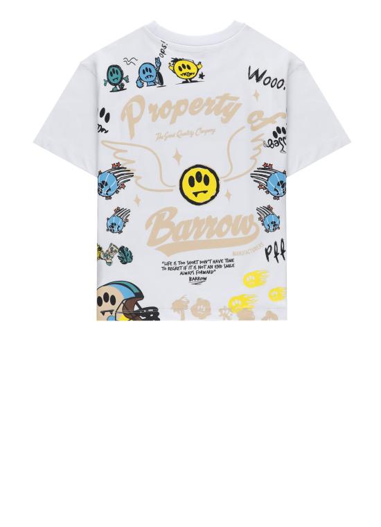 26SS [키즈] 바로우 티셔츠 S6BKJUTH076 002 White - BARROW