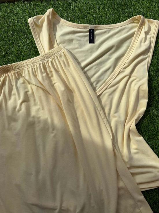  카이 인티메이츠 민소매 티셔츠 리클라인 뱀부 쉘 탑 리몬첼로 - KYE INTIMATES