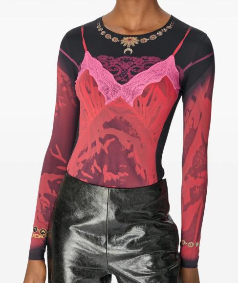 26SS 마린세르 반팔 티셔츠 WTS006ACJER0085 RD11 RIBBON RED - MARINE SERRE