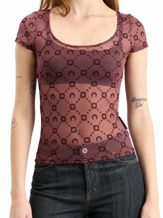 26FW 마린세르 반팔 티셔츠 WTO389ACJER0005 PU70 AUBERGINE
