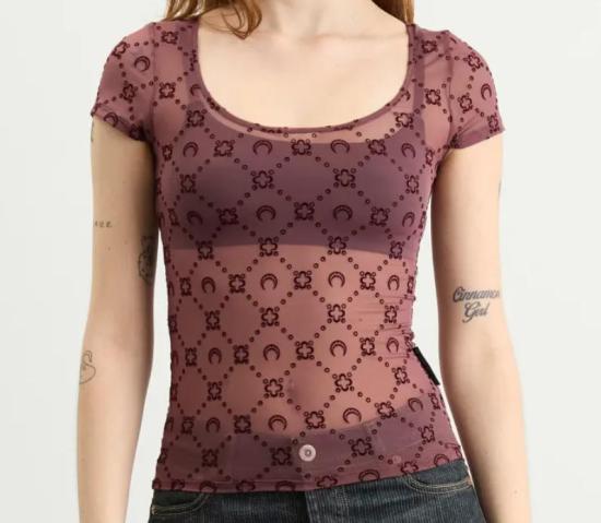 26SS 마린세르 반팔 티셔츠 WTO389ACJER0005 PU70 AUBERGINE