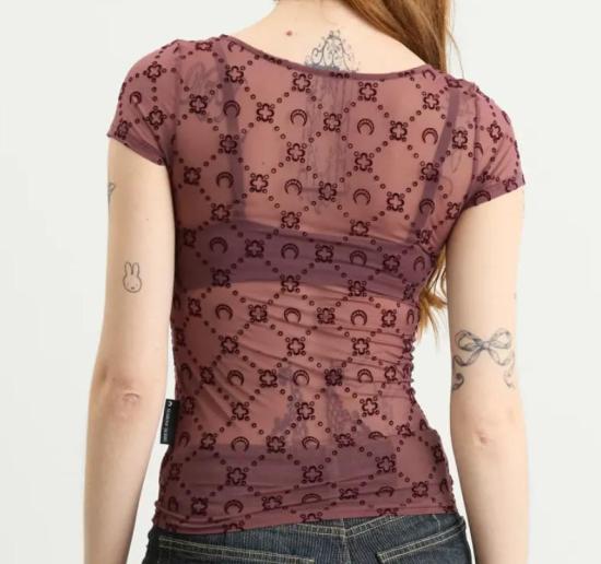 26SS 마린세르 반팔 티셔츠 WTO389ACJER0005 PU70 AUBERGINE - MARINE SERRE