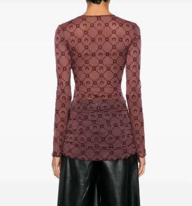 26SS 마린세르 미디 원피스 WDR267ACJER0005 PU70 AUBERGINE - MARINE SERRE