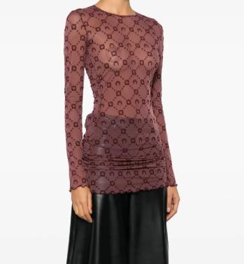 26SS 마린세르 미디 원피스 WDR267ACJER0005 PU70 AUBERGINE - MARINE SERRE