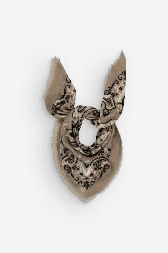  메종 르콩트 플라망 머플러/스카프 Maison Lecomte Flament 락 울 앤 실크 반다나 스카프 - MAISON LECOMTE FLAMENT