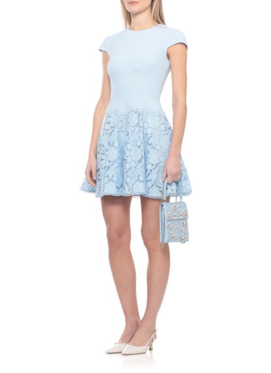 26SS 셀프 포트레이트 미디 원피스 SS26095SBL BLUE CREPE LACEBLUE Light Blue - SELF PORTRAIT