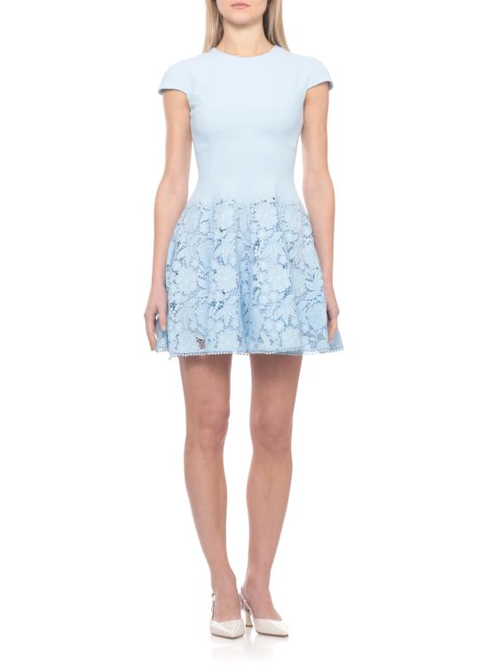 26SS 셀프 포트레이트 미디 원피스 SS26095SBL BLUE CREPE LACEBLUE Light Blue - SELF PORTRAIT