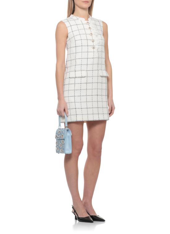 26SS 셀프 포트레이트 미디 원피스 SS26031SAC CHECK BOUCLE LACE TRIMCREAM Ivory - SELF PORTRAIT