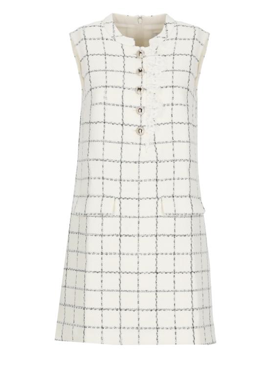 26SS 셀프 포트레이트 미디 원피스 SS26031SAC CHECK BOUCLE LACE TRIMCREAM Ivory