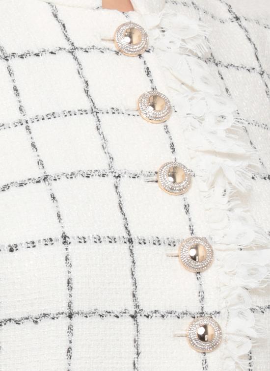 26SS 셀프 포트레이트 미디 원피스 SS26031SAC CHECK BOUCLE LACE TRIMCREAM Ivory - SELF PORTRAIT