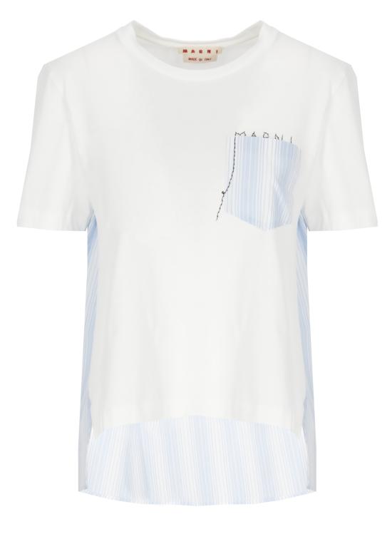 26SS 마르니 반팔 티셔츠 THJE0378Q1 UTC44600W01 White