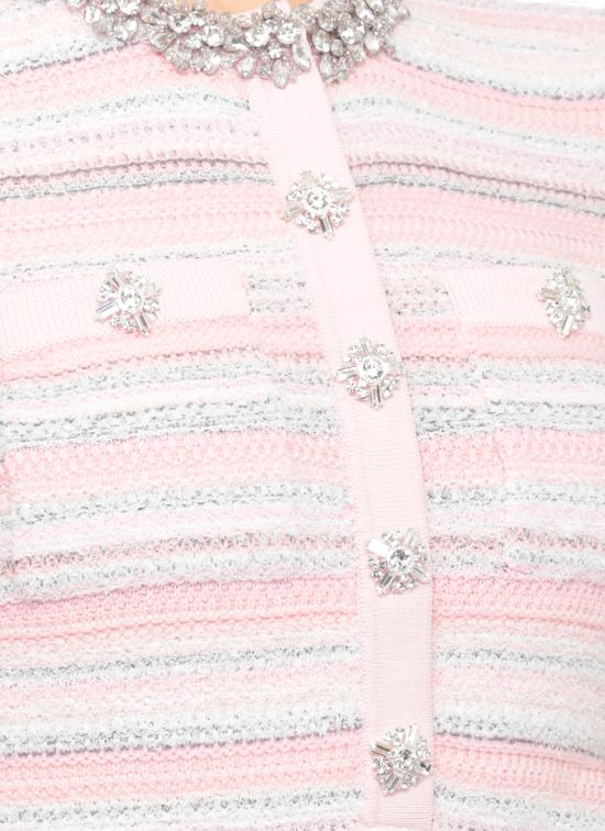 26SS 셀프 포트레이트 미디 원피스 SS26188SP PINK TEXTURED KNITPINK Pink - SELF PORTRAIT