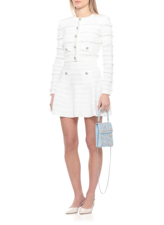 26SS 셀프 포트레이트 가디건 SS26063CW WHITE POINTELLE DIAMANTEWHITE White - SELF PORTRAIT