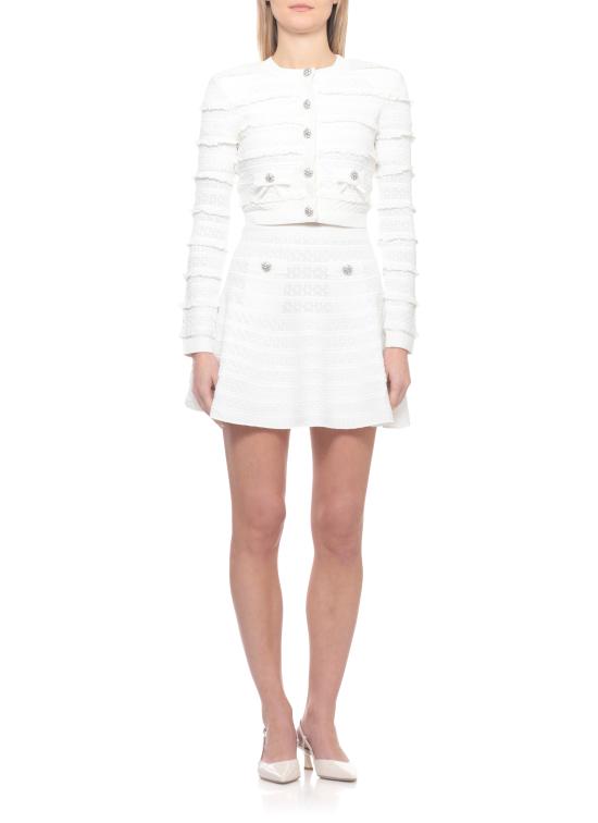 26SS 셀프 포트레이트 가디건 SS26063CW WHITE POINTELLE DIAMANTEWHITE White - SELF PORTRAIT