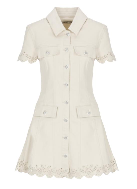 26SS 셀프 포트레이트 미디 원피스 SS26824SC CREAM BRODERIE DENIMCREAM Ivory