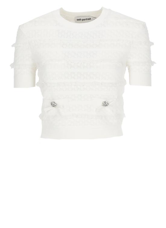 26SS 셀프 포트레이트 스웨터 SS26063TW WHITE POINTELLE KNITWHITE White
