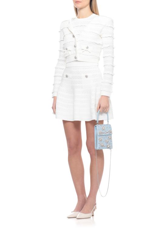 26SS 셀프 포트레이트 스웨터 SS26063TW WHITE POINTELLE KNITWHITE White - SELF PORTRAIT